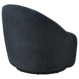Leon Chenille Upholstered Swivel Accent Chair Black | Full | Black | 903413