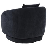 Arnaud Chenille Upholstered Swivel Accent Chair Navy | Full | Blue | Navy | 903487
