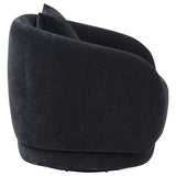 Arnaud Chenille Upholstered Swivel Accent Chair Navy | Full | Blue | Navy | 903487