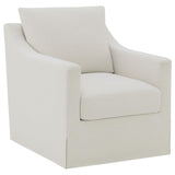 Winter Upholstered Sloped Arm Accent Swivel Chair Beige | Beige | 904133