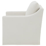 Winter Upholstered Sloped Arm Accent Swivel Chair Beige | Beige | 904133