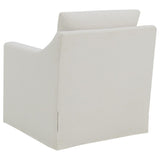 Winter Upholstered Sloped Arm Accent Swivel Chair Beige | Beige | 904133