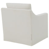 Winter Upholstered Sloped Arm Accent Swivel Chair Beige | Beige | 904133