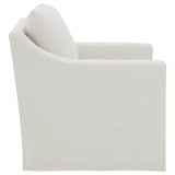 Winter Upholstered Sloped Arm Accent Swivel Chair Beige | Beige | 904133