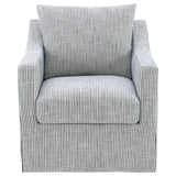 Winter Upholstered Sloped Arm Accent Swivel Chair Grey | Grey | 904137