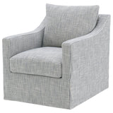 Winter Upholstered Sloped Arm Accent Swivel Chair Grey | Grey | 904137