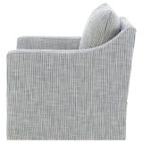 Winter Upholstered Sloped Arm Accent Swivel Chair Grey | Grey | 904137