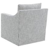 Winter Upholstered Sloped Arm Accent Swivel Chair Grey | Grey | 904137