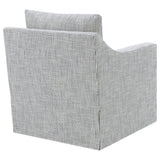 Winter Upholstered Sloped Arm Accent Swivel Chair Grey | Grey | 904137