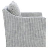 Winter Upholstered Sloped Arm Accent Swivel Chair Grey | Grey | 904137
