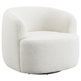 Hudson Faux Sheepskin Upholstered Swivel Chair Natural | King | Ivory | 905726