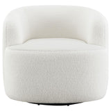 Hudson Faux Sheepskin Upholstered Swivel Chair Natural | King | Ivory | 905726