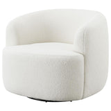 Hudson Faux Sheepskin Upholstered Swivel Chair Natural | King | Ivory | 905726