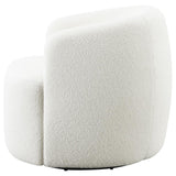 Hudson Faux Sheepskin Upholstered Swivel Chair Natural | King | Ivory | 905726
