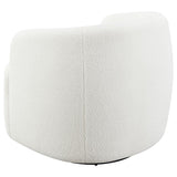 Hudson Faux Sheepskin Upholstered Swivel Chair Natural | King | Ivory | 905726