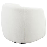 Hudson Faux Sheepskin Upholstered Swivel Chair Natural | King | Ivory | 905726