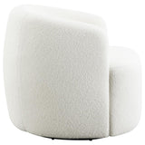Hudson Faux Sheepskin Upholstered Swivel Chair Natural | King | Ivory | 905726