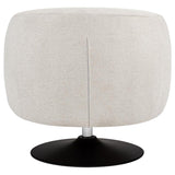 Dave Upholstered Barrel Back Swivel Club Chair Beige | Full | Beige | 905739