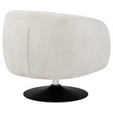 Dave Upholstered Barrel Back Swivel Club Chair Beige | Full | Beige | 905739