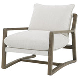 Geneva Boucle Upholstered Wood Arm Accent Chair Sand | King | Beige | Sand | 907509