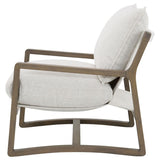 Geneva Boucle Upholstered Wood Arm Accent Chair Sand | King | Beige | Sand | 907509