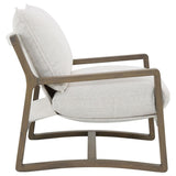 Geneva Boucle Upholstered Wood Arm Accent Chair Sand | King | Beige | Sand | 907509