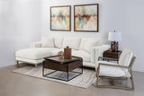Geneva Boucle Upholstered Wood Arm Accent Chair Sand | King | Beige | Sand | 907509