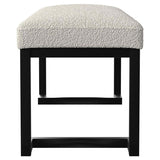 Mesa Boucle Upholstered Tufted Accent Bench Vanilla | Full | Ivory | Vanilla | 907514