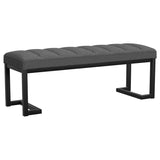 Mesa Boucle Upholstered Tufted Accent Bench Charcoal | Full | Grey | Charcoal | 907516
