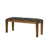 Lamont Fabric Upholstered Accent Bench Black and Natural | King | Brown | Rustic Brown | 910177