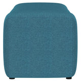 Summer Fabric Upholstered Tufted Accent Bench Peacock Blue | Full | Blue | Peacock Blue | 910293