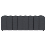 Summer Fabric Upholstered Tufted Accent Bench Charcoal | Full | Black | Charcoal | 910294
