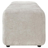 Summer Chenille Upholstered Channel Accent Bench Beige | Full | Beige | Greige | 910411