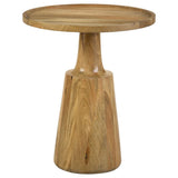 Ixia Round Solid Mango Wood Accent Side Table Natural | King | Beige | Natural | 915105