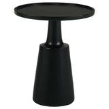 Ixia Round Solid Mango Wood Accent Side Table Black Stain | King | Black | Black Stain | 915109