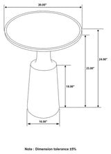 Ixia Round Solid Mango Wood Accent Side Table Black Stain | King | Black | Black Stain | 915109