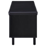 Brixton 2-door Padded Entryway Shoe Storage Bench Black | Black | 915152