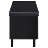 Brixton 2-door Padded Entryway Shoe Storage Bench Black | Black | 915152
