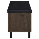 Brixton 2-door Padded Entryway Shoe Storage Bench Smoked Oak