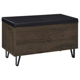 Brixton 2-door Padded Entryway Shoe Storage Bench Smoked Oak | Brown | Smoked Oak | 915153