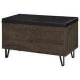 Brixton 2-door Padded Entryway Shoe Storage Bench Smoked Oak | Brown | Smoked Oak | 915153