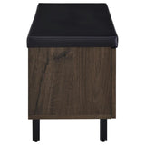 Brixton 2-door Padded Entryway Shoe Storage Bench Smoked Oak | Brown | Smoked Oak | 915153