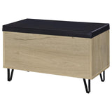 Brixton 2-door Padded Entryway Shoe Storage Bench White Oak | Beige | White Oak | 915154