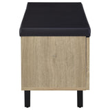 Brixton 2-door Padded Entryway Shoe Storage Bench White Oak | Beige | White Oak | 915154