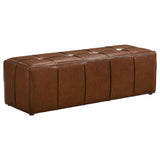 Farrell Leatherette Upholstered Bench Brown | Brown | 919230