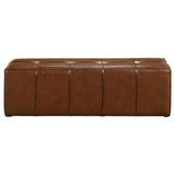 Farrell Leatherette Upholstered Bench Brown | Brown | 919230