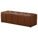 Farrell Leatherette Upholstered Bench Brown | Brown | 919230