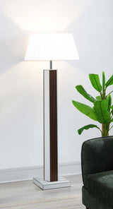 Elena 67-inch Square Tapered Mirrored Floor Lamp Brown | Brown | 920178