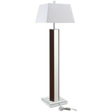 Elena 67-inch Square Tapered Mirrored Floor Lamp Brown | Brown | 920178