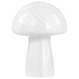 Kanaby Mushroom Shaped Glass Bedside Table Lamp White | White | 920249